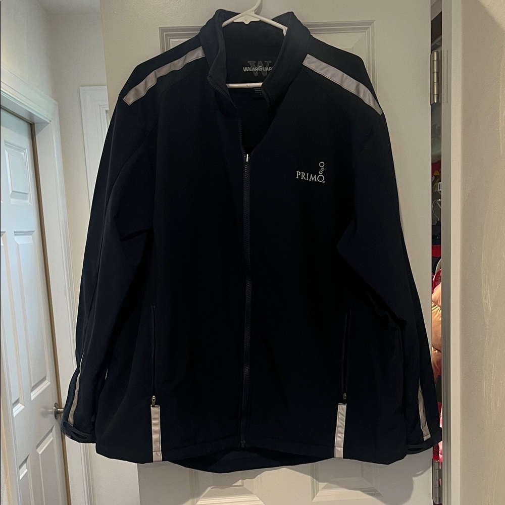 Primo Men's Navy Full-Zip Jacket with Reflective Accents